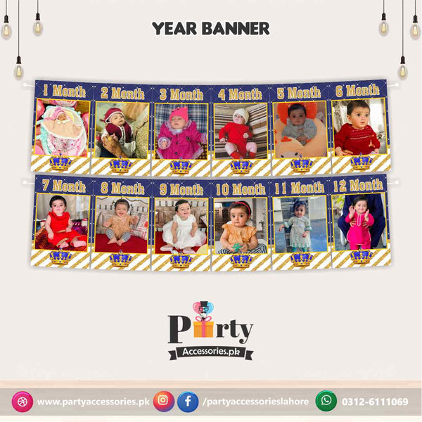 Customized Month wise year Picture banner in Prince birthday theme