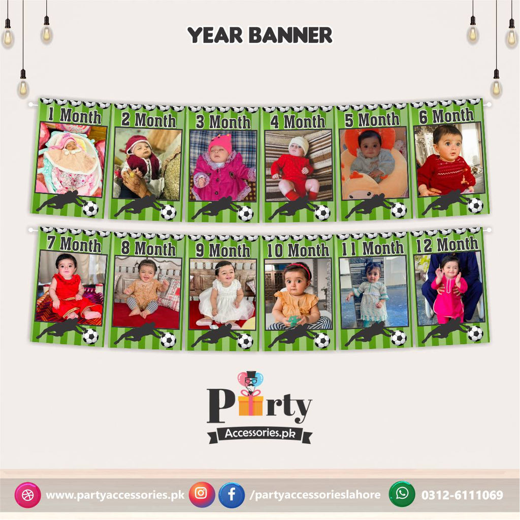 Customized Month wise year Picture banner in Football theme