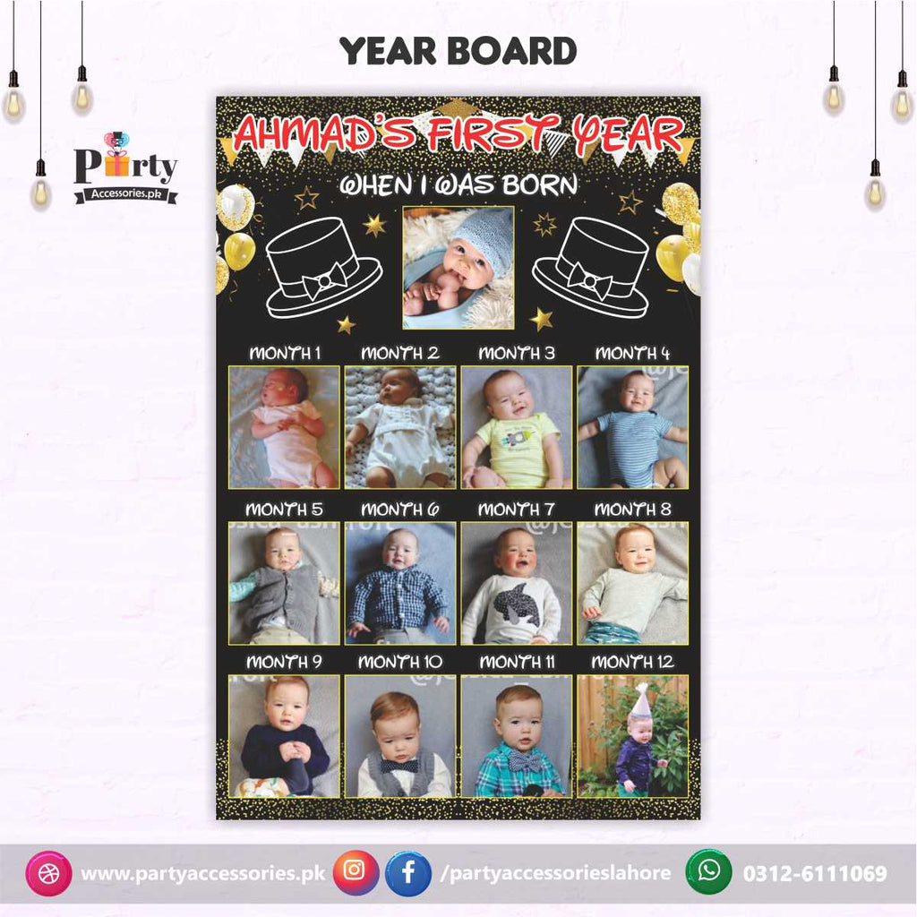 Customized Month wise year Picture board in Onederful theme (year board)