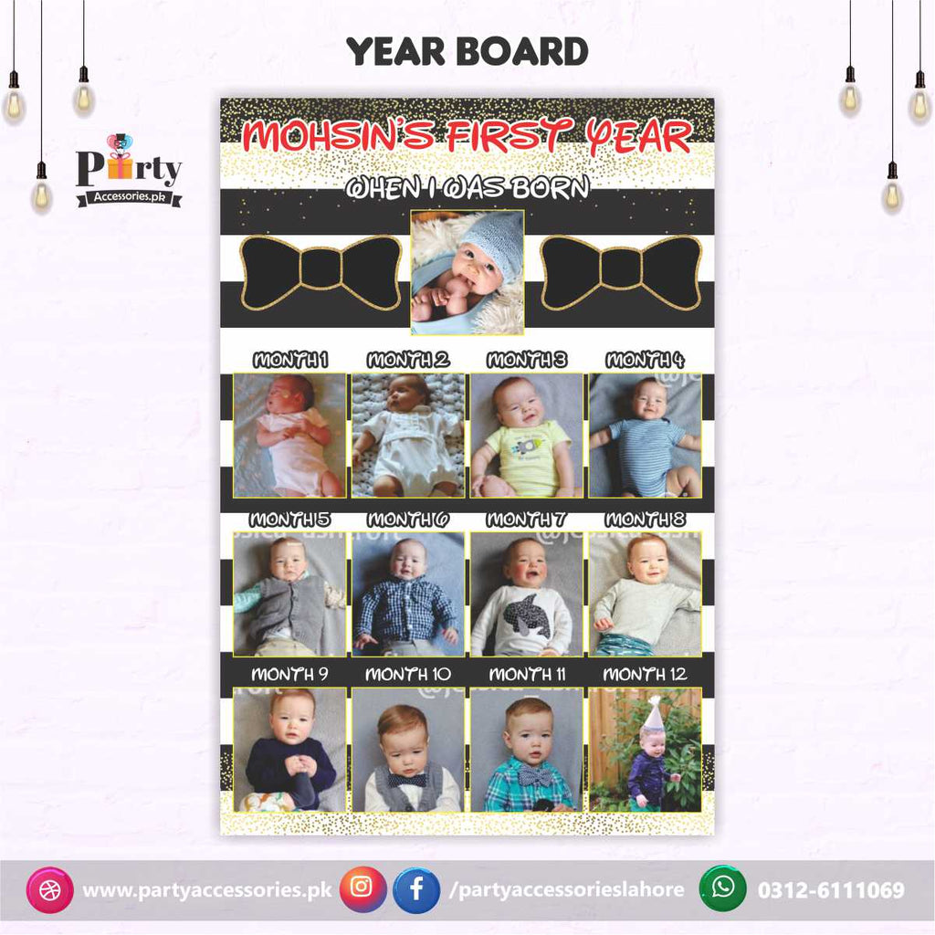 Customized Month wise year Picture board in Onederful theme (year board)