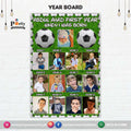 Customized Month wise year Picture board in Football theme birthday (year board)