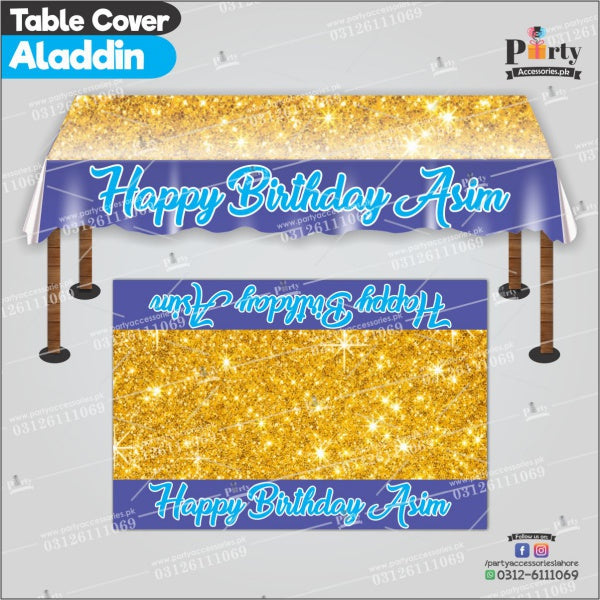 Customized Aladdin Princess Theme Birthday table top sheet