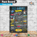 Customized Aladdin Princess theme first birthday Fact board / Milestone Board