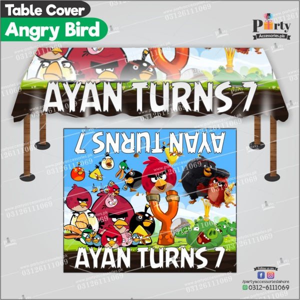 Customized Angry Birds Theme Birthday table top sheet