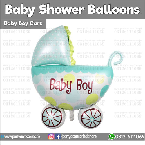 Baby Boy large cart Balloon for baby shower and welcome baby ideas 