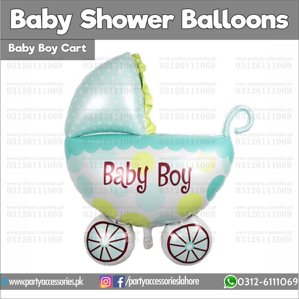 Baby Boy large cart Balloon for baby shower
