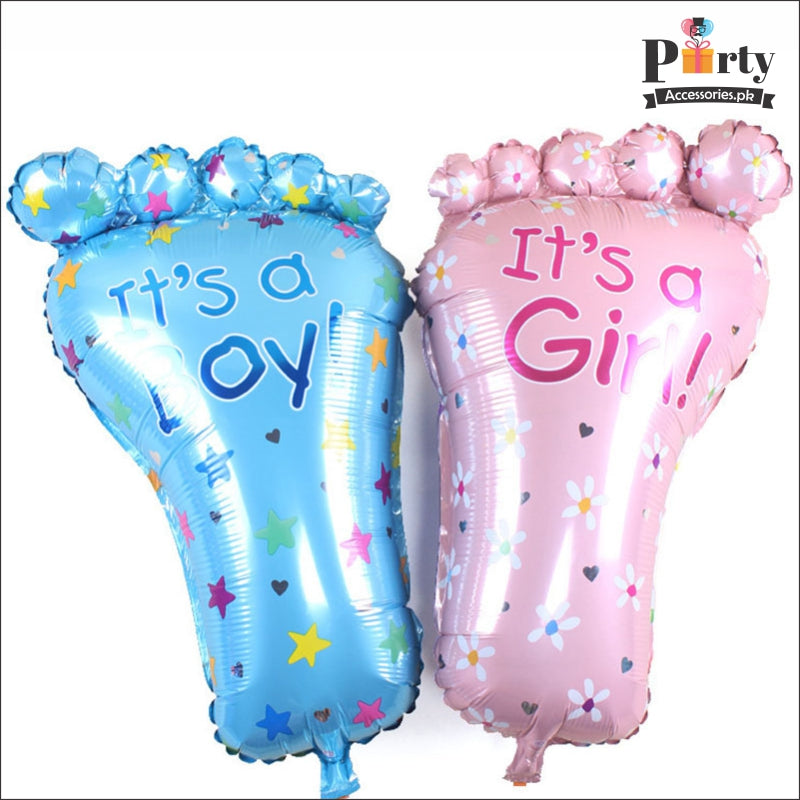 Baby Shower Foot Shaped large Balloon for Baby Boy or Baby Girl