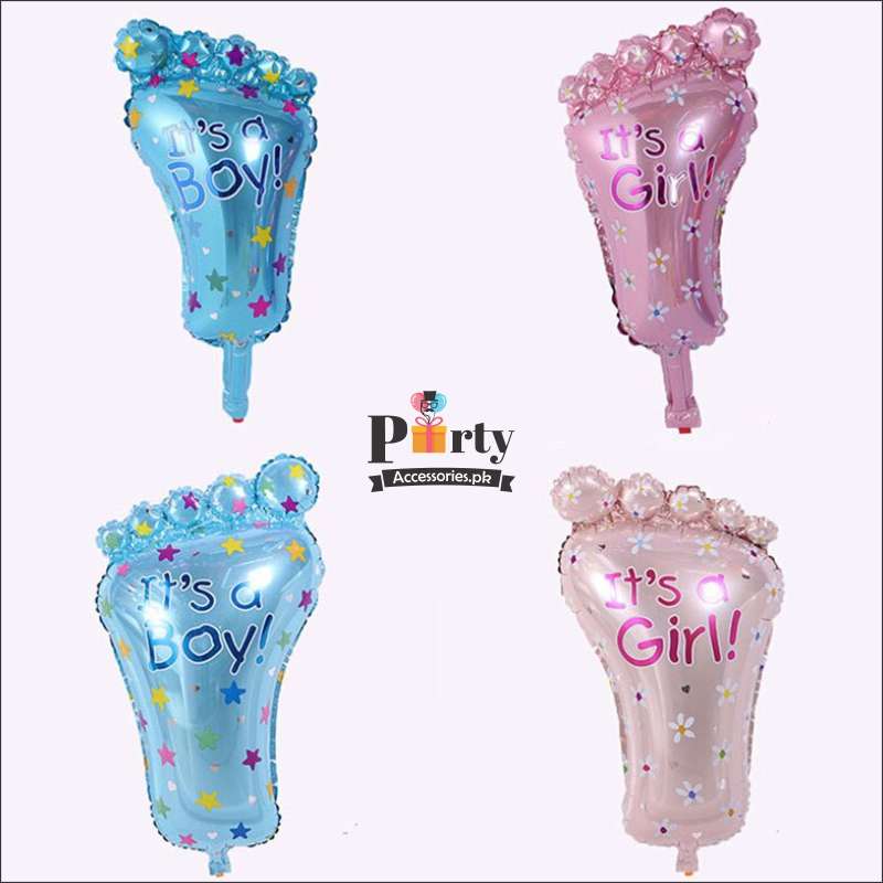 Baby Shower Foot Shaped large Balloon for Baby Boy or Baby Girl