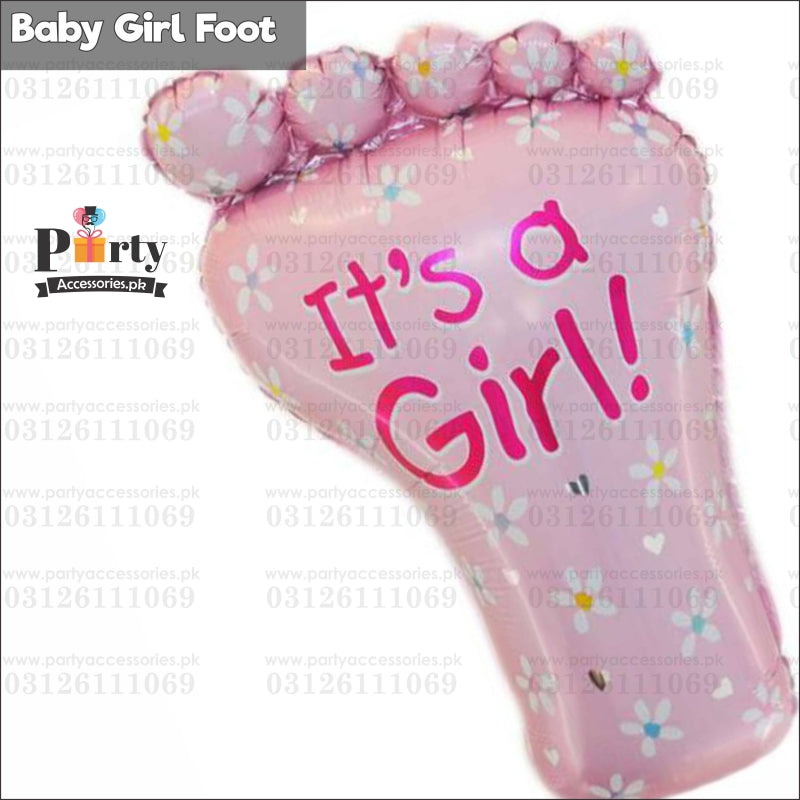 Baby Shower Foot Shaped large Balloon for Baby Boy or Baby Girl