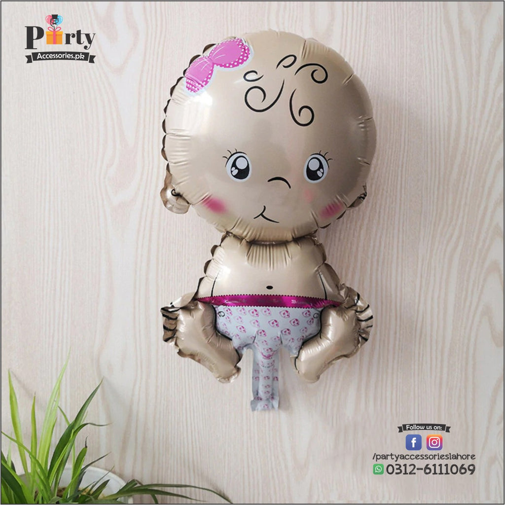 Baby Shaped large foil Balloon for Baby Girl