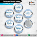 Customized Baby shower button Badges Blue Color