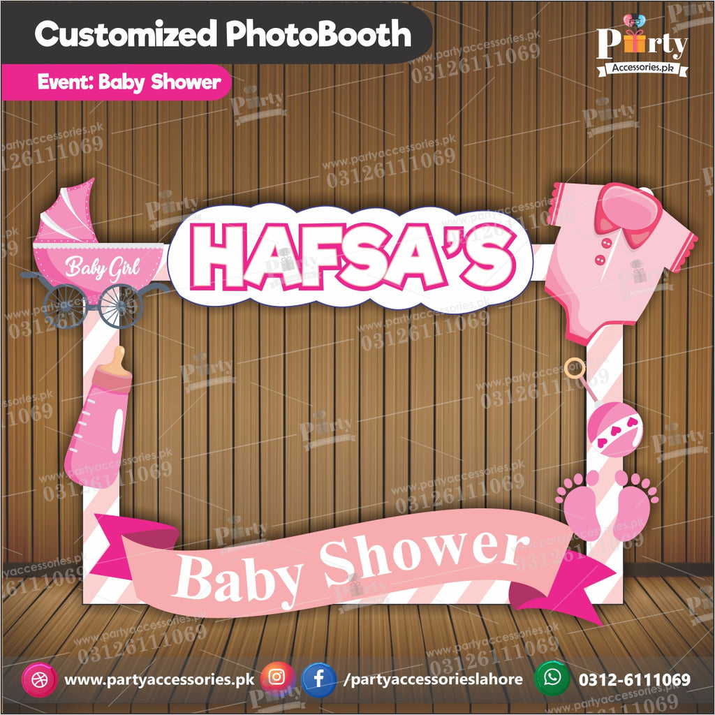 Customized Photobooth Selfie Frame for Baby Shower Party Celebration