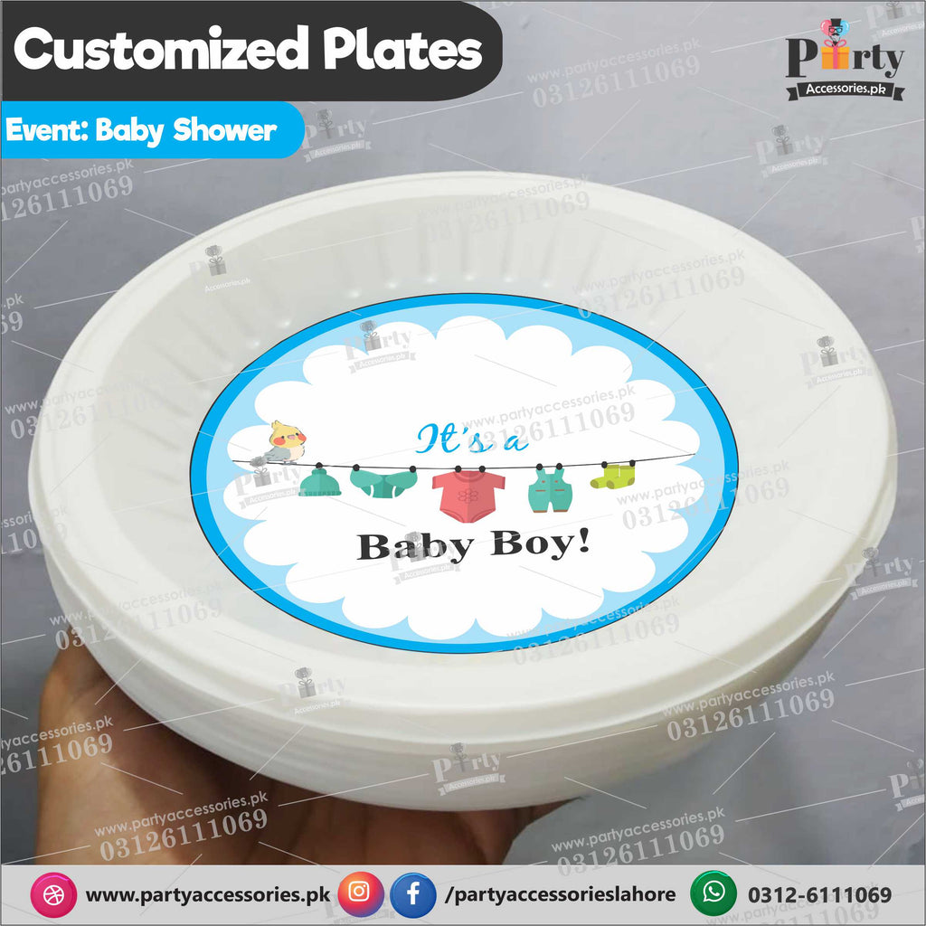 Plates for Baby shower theme table decor