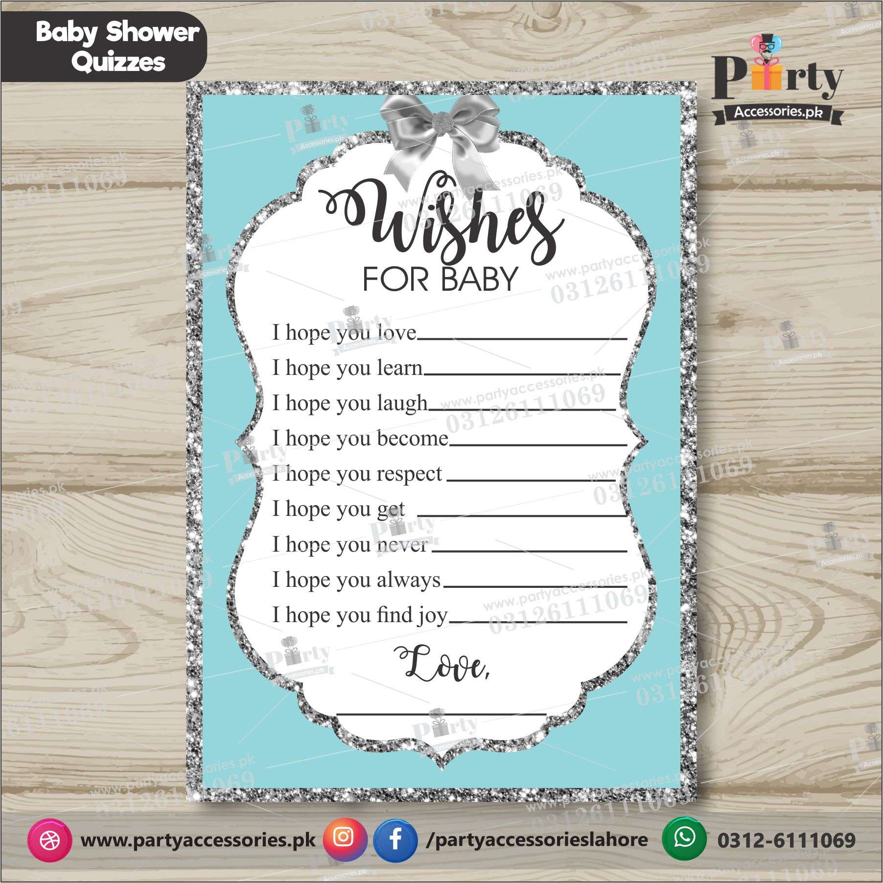 BABY SHOWER wish cards / wishes for the baby