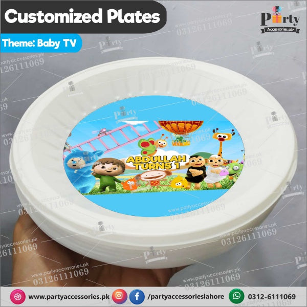 Customized disposable Paper Plates for Baby TV theme party