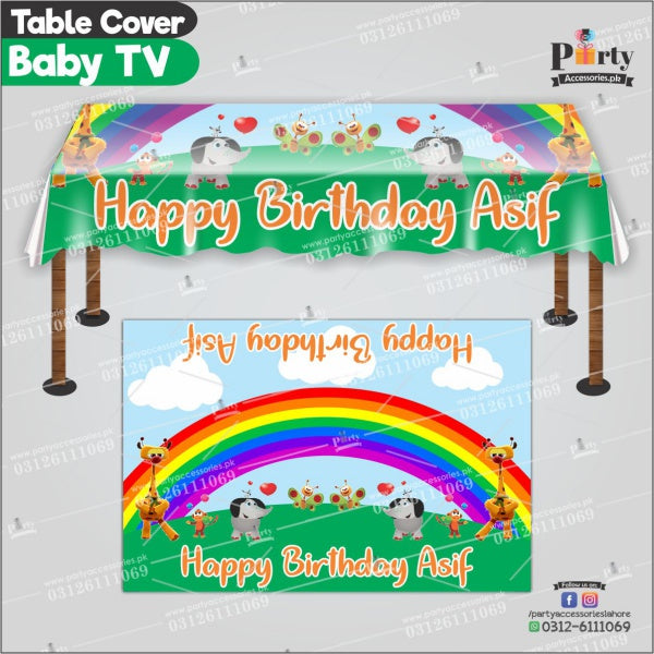 Customized Baby TV Theme Birthday table top sheet