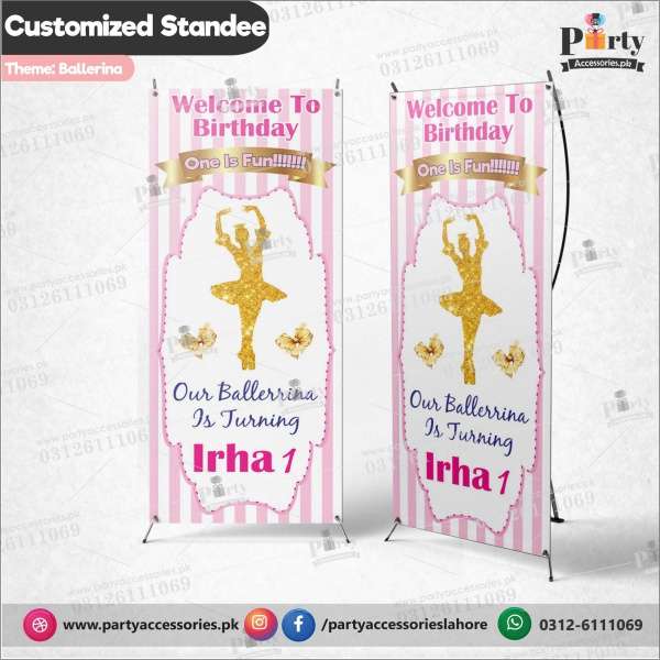 Customized Welcome Standee for Ballerina theme party