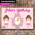 Customized Ballerina Theme Birthday Party Backdrop