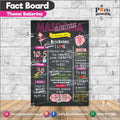 Customized ballerina theme first birthday Fact board / Milestone Board ETSY ideas