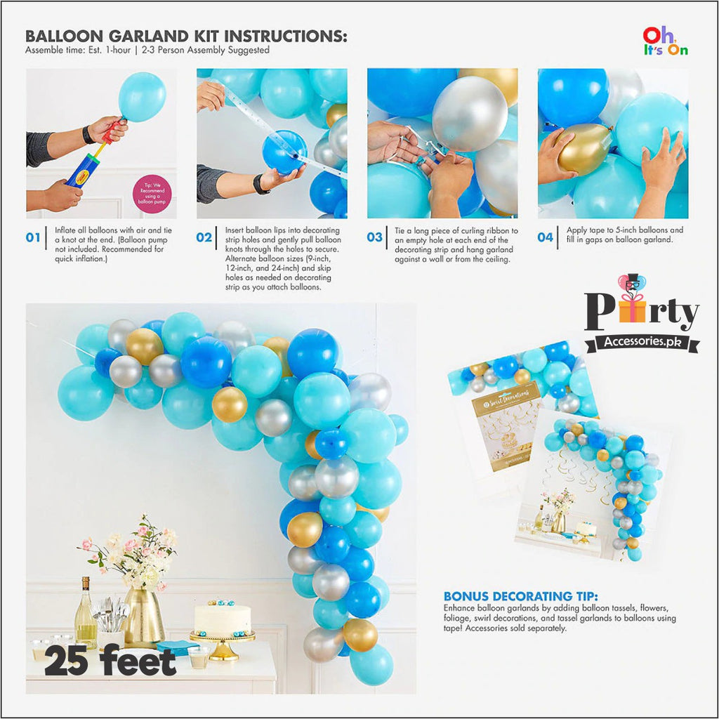 Reusable Balloon Chain Tape Arch Garland Strip Wedding Birthday Party Decor  