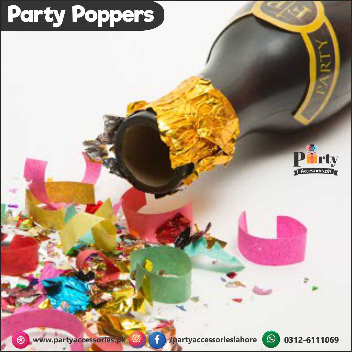 Champagne Bottle Party Popper Confetti