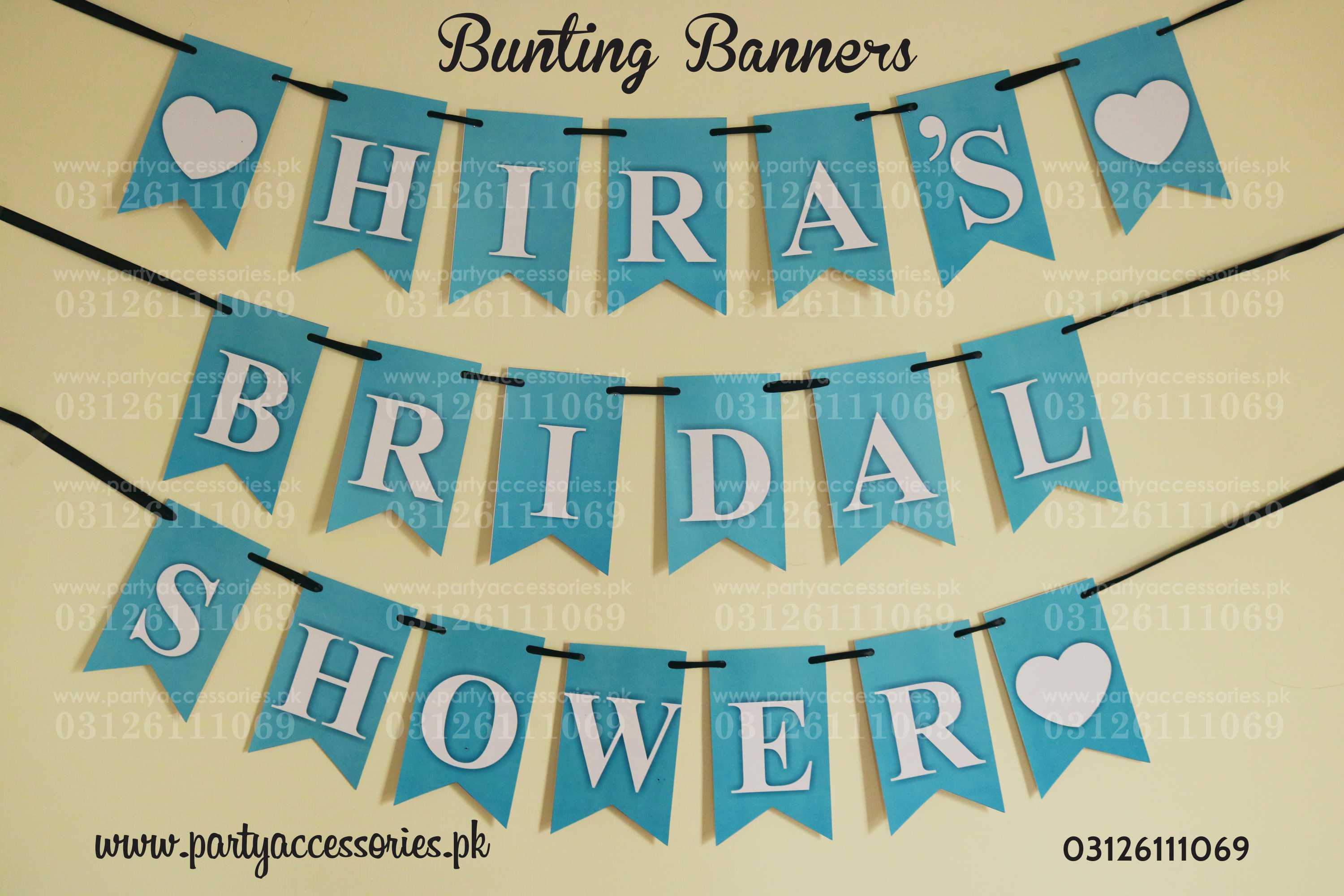 Customized Bridal Shower Bunting banner