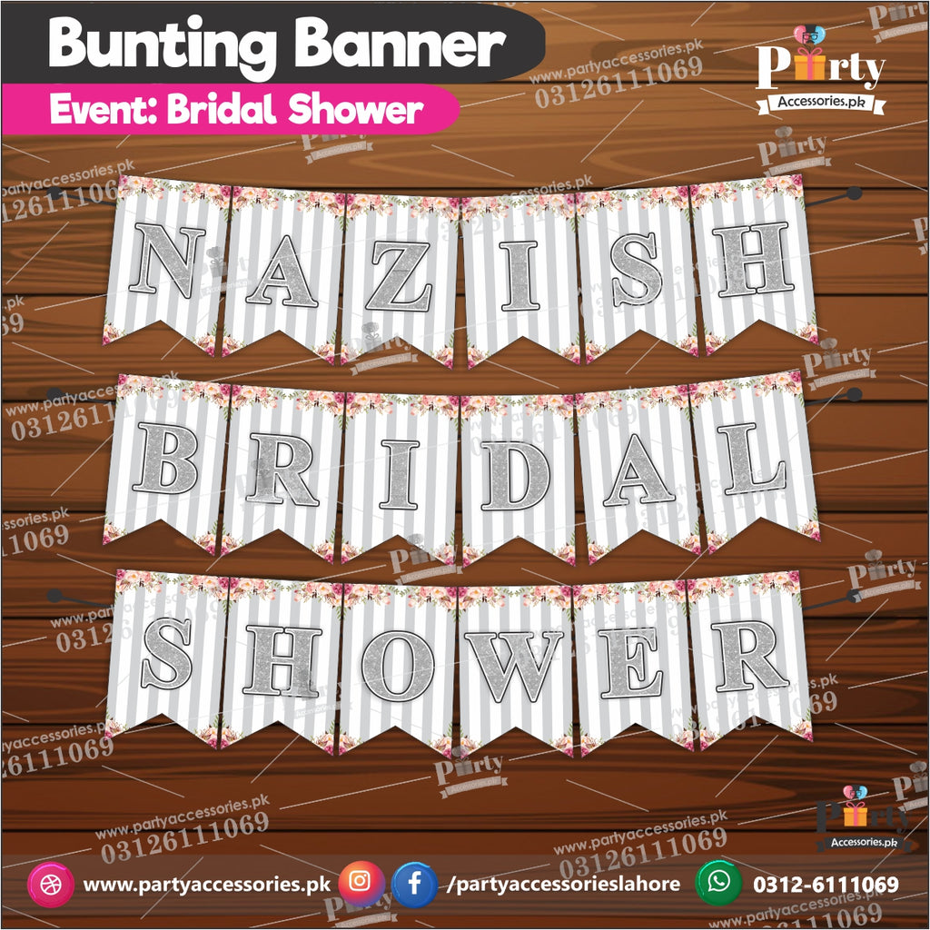 Customized Bridal Shower Bunting banner