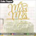 From Miss to Mrs Cake topper for bridal shower