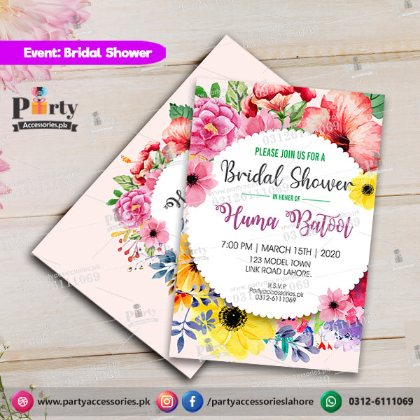 Customized Bridal shower Party Invitation Cards