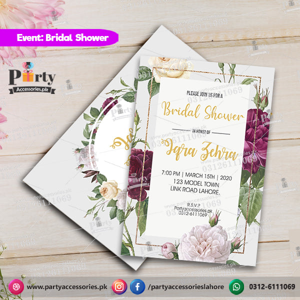 Customized Bridal shower Party Invitation Cards