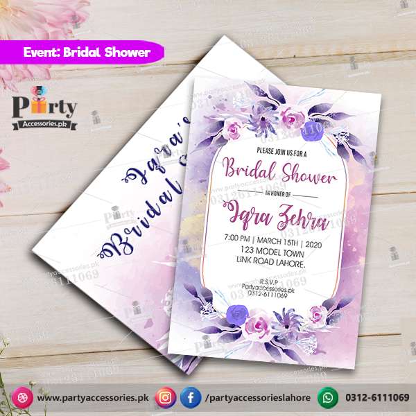 Customized Bridal shower Party Invitation Cards