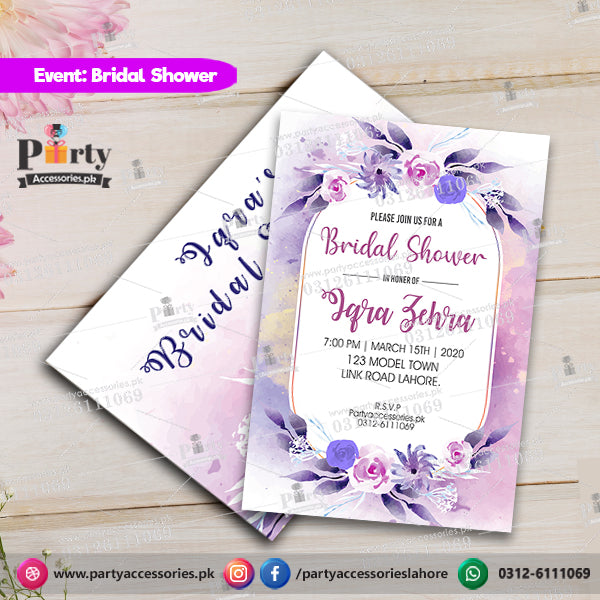 Customized Bridal shower Party Invitation Cards