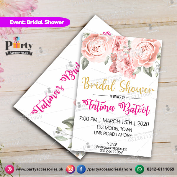 Customized Bridal shower Party Invitation Cards pinterest decoration ideas 