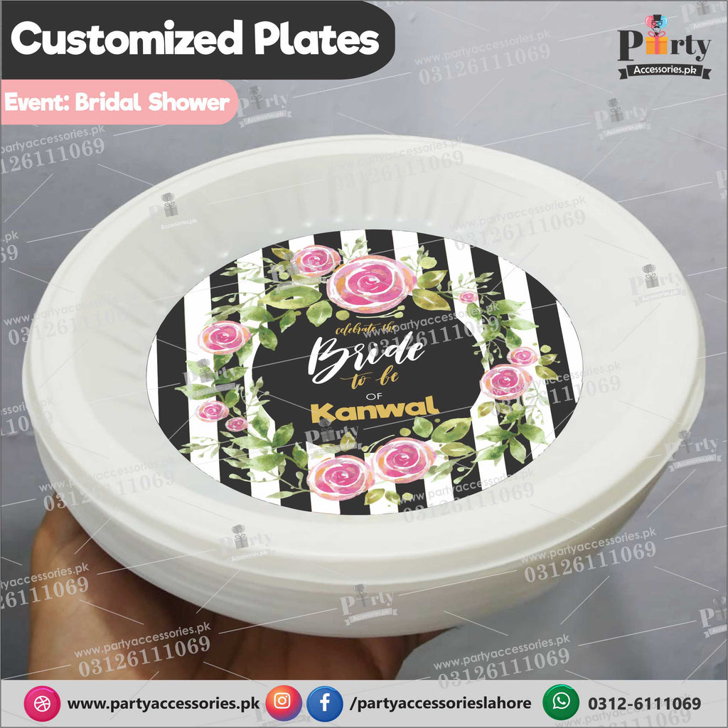 Customized Plates for bridal shower amazon ideas