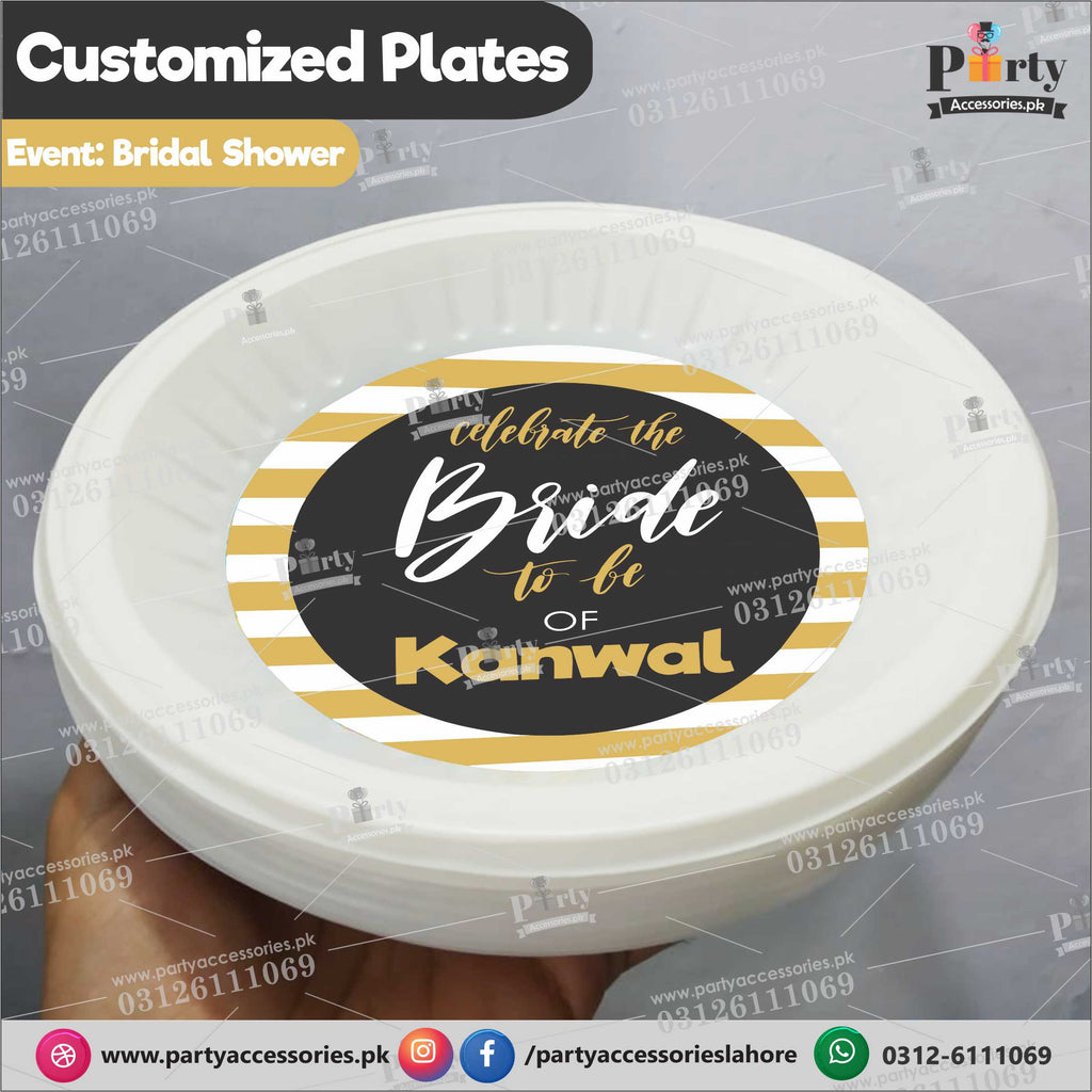 Customized Plates for bridal shower