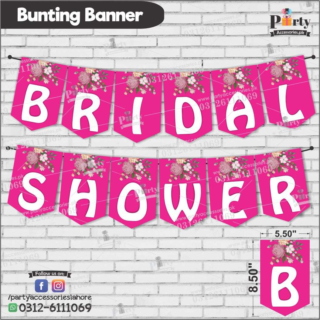 BRIDAL SHOWER Bunting Banners for backdrop