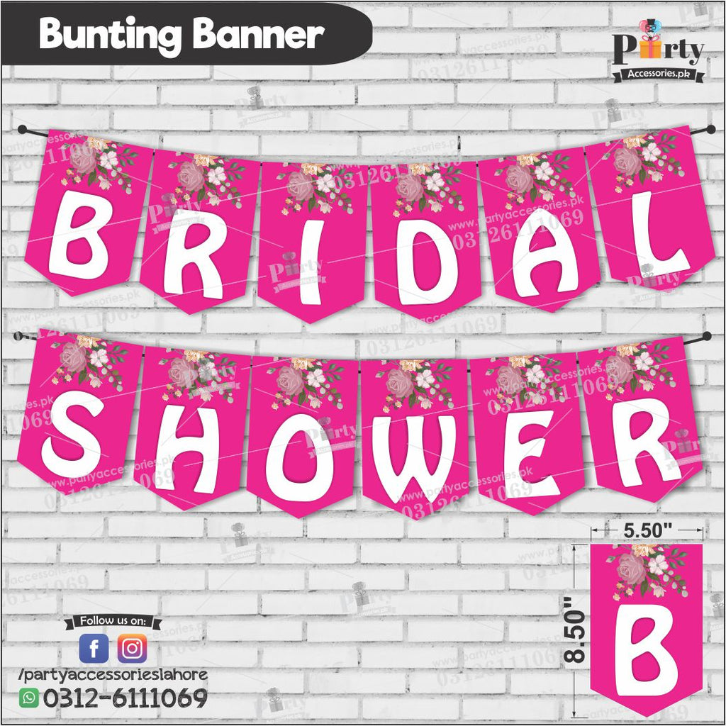 BRIDAL SHOWER Bunting Banners for backdrop