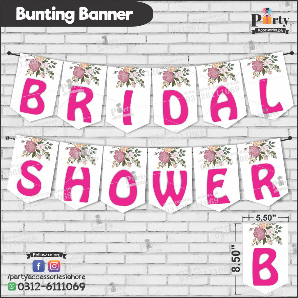 BRIDAL SHOWER Bunting Banners for backdrop