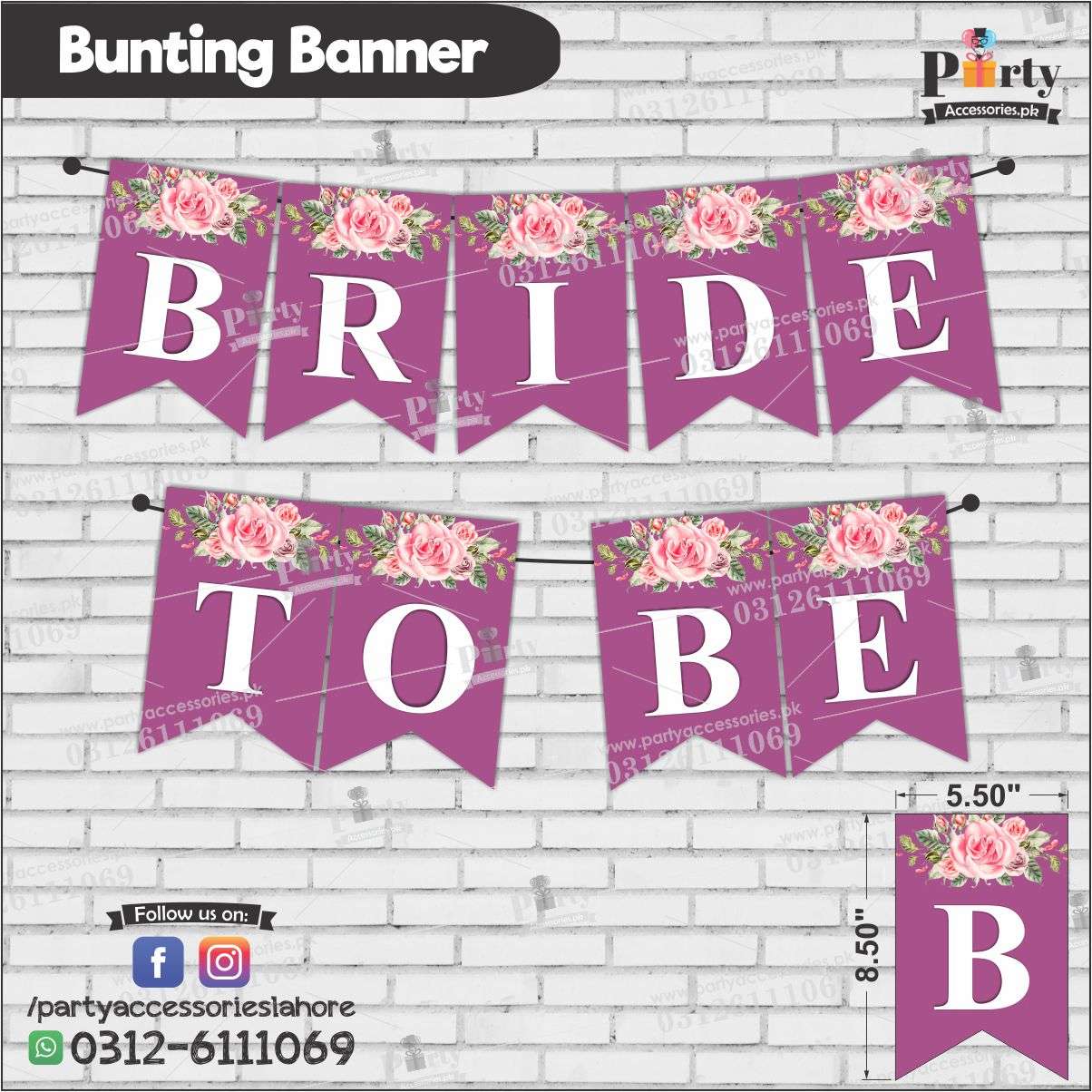 BRIDE TO BE Bunting Banners