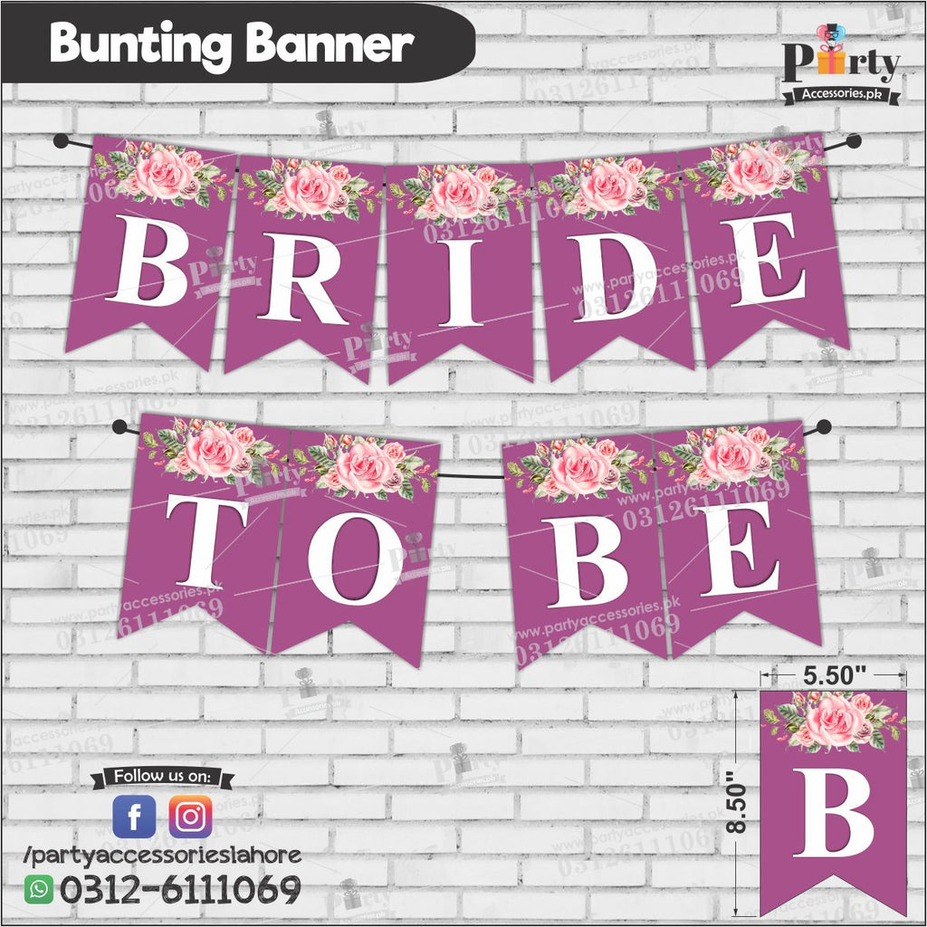 BRIDE TO BE Bunting Banners