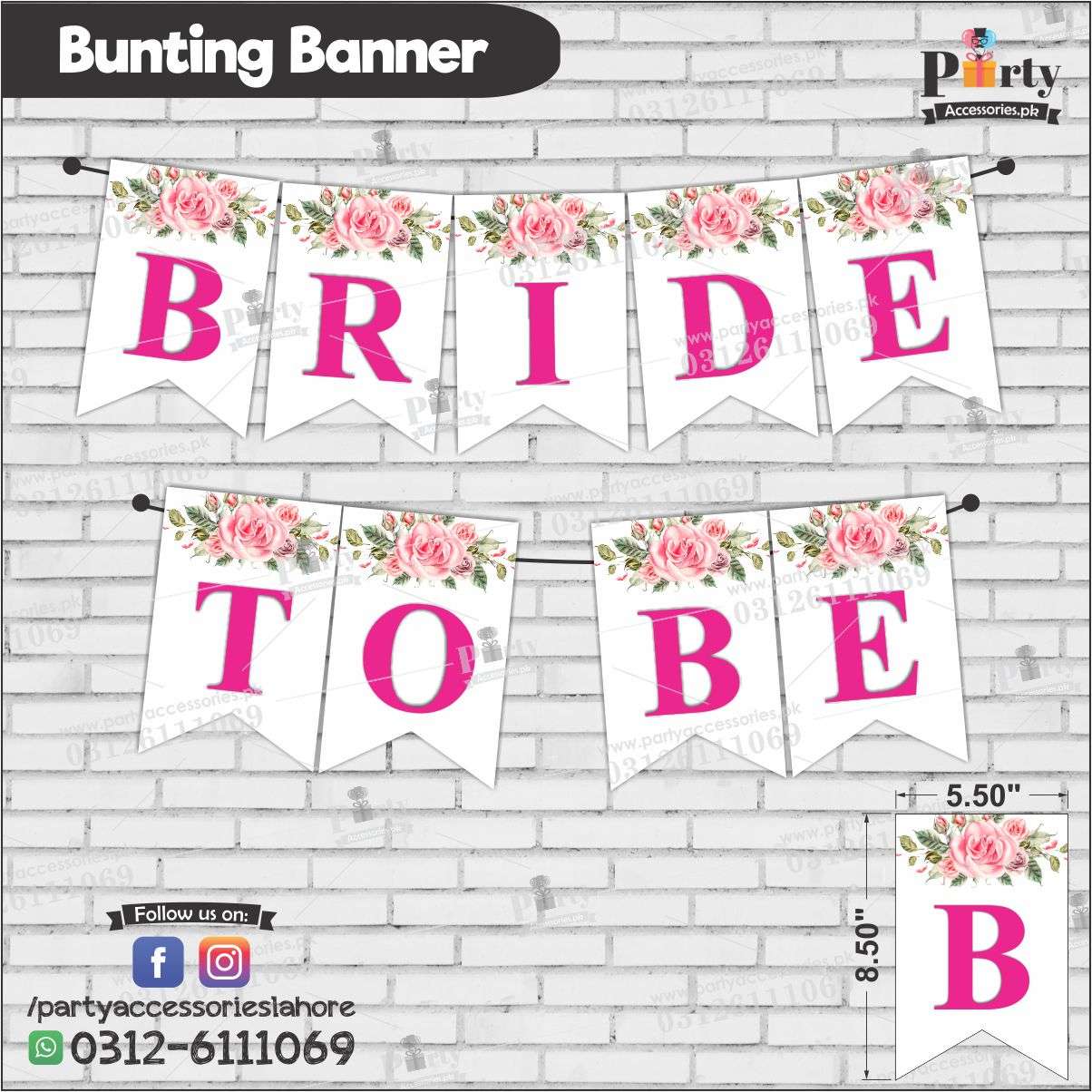 BRIDE TO BE Bunting Banners