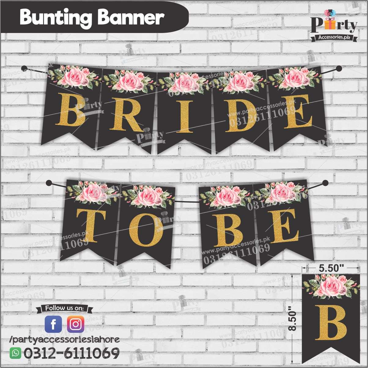 BRIDE TO BE Bunting Banners