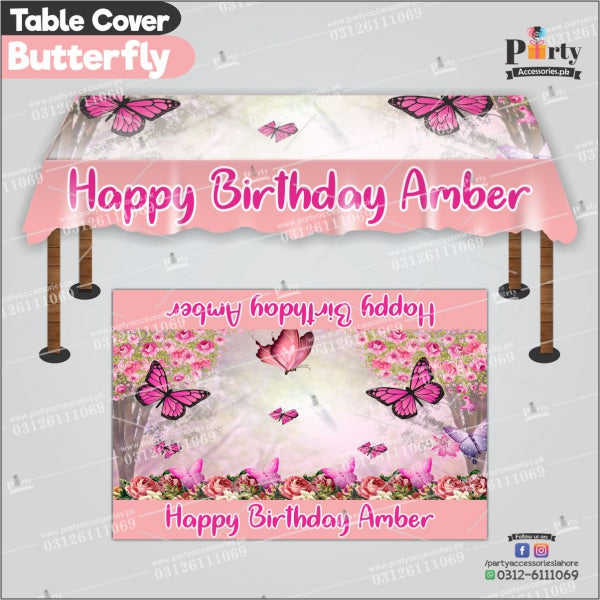 Customized Butterfly Theme Birthday table top sheet