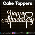 Wooden Cake topper for anniversary table decoration