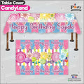 Customized Candy-Land Theme Birthday table top sheet