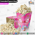 Customized Popcorn boxes for Candy-land themed birthday party
