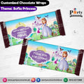 Customized Sofia the first theme chocolate wraps