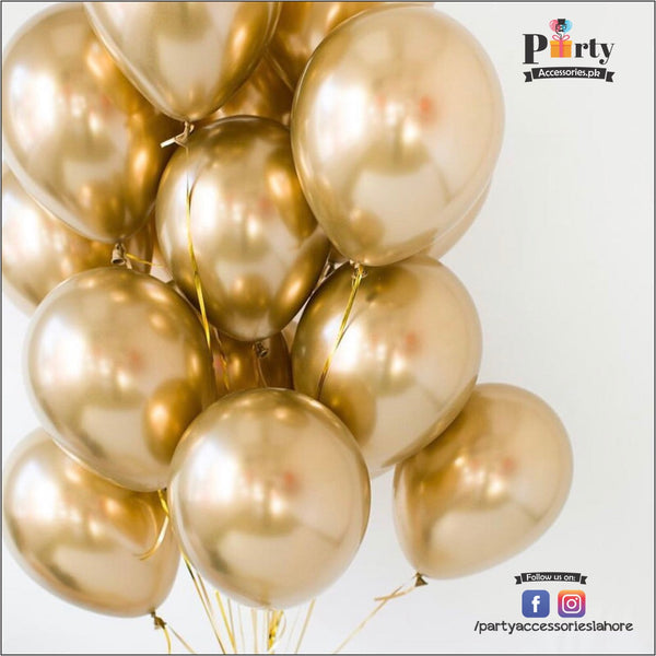 Chrome Balloons in | Golden Color