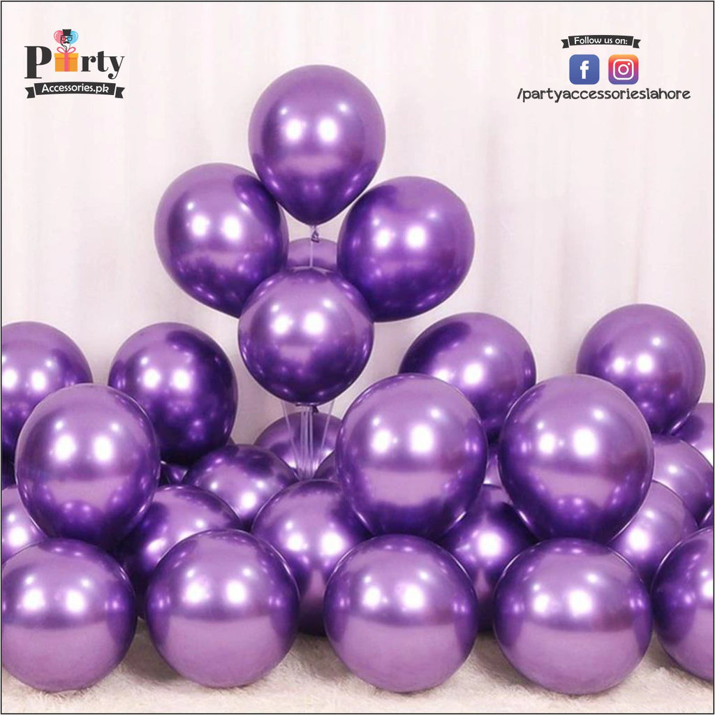 metallic Chrome balloons Purple Color