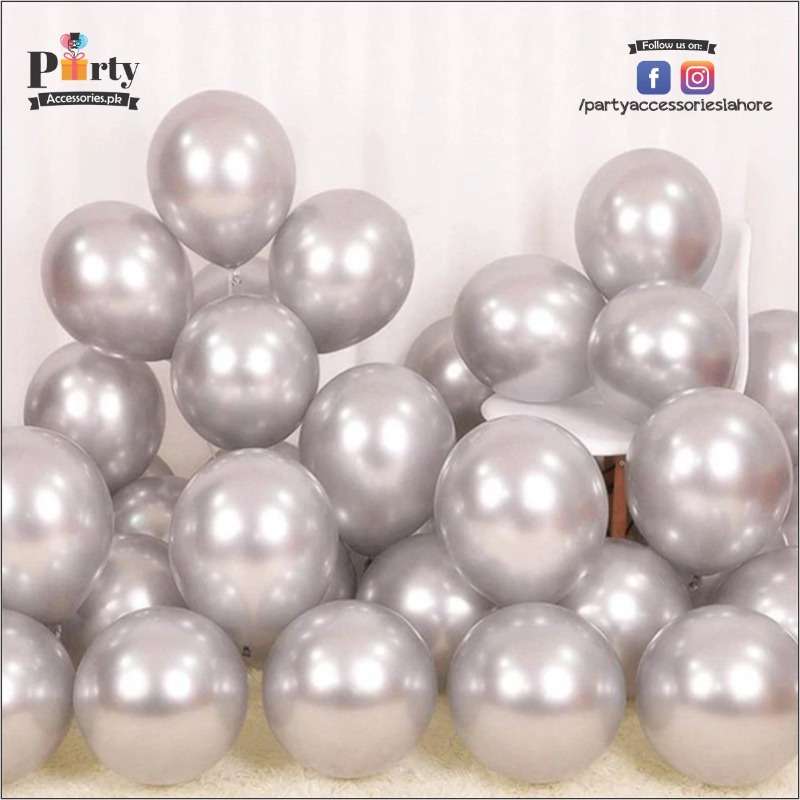 Chrome Balloons silver